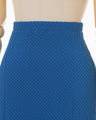 Shirring Jersey Jacquard Flare Skirt - blue