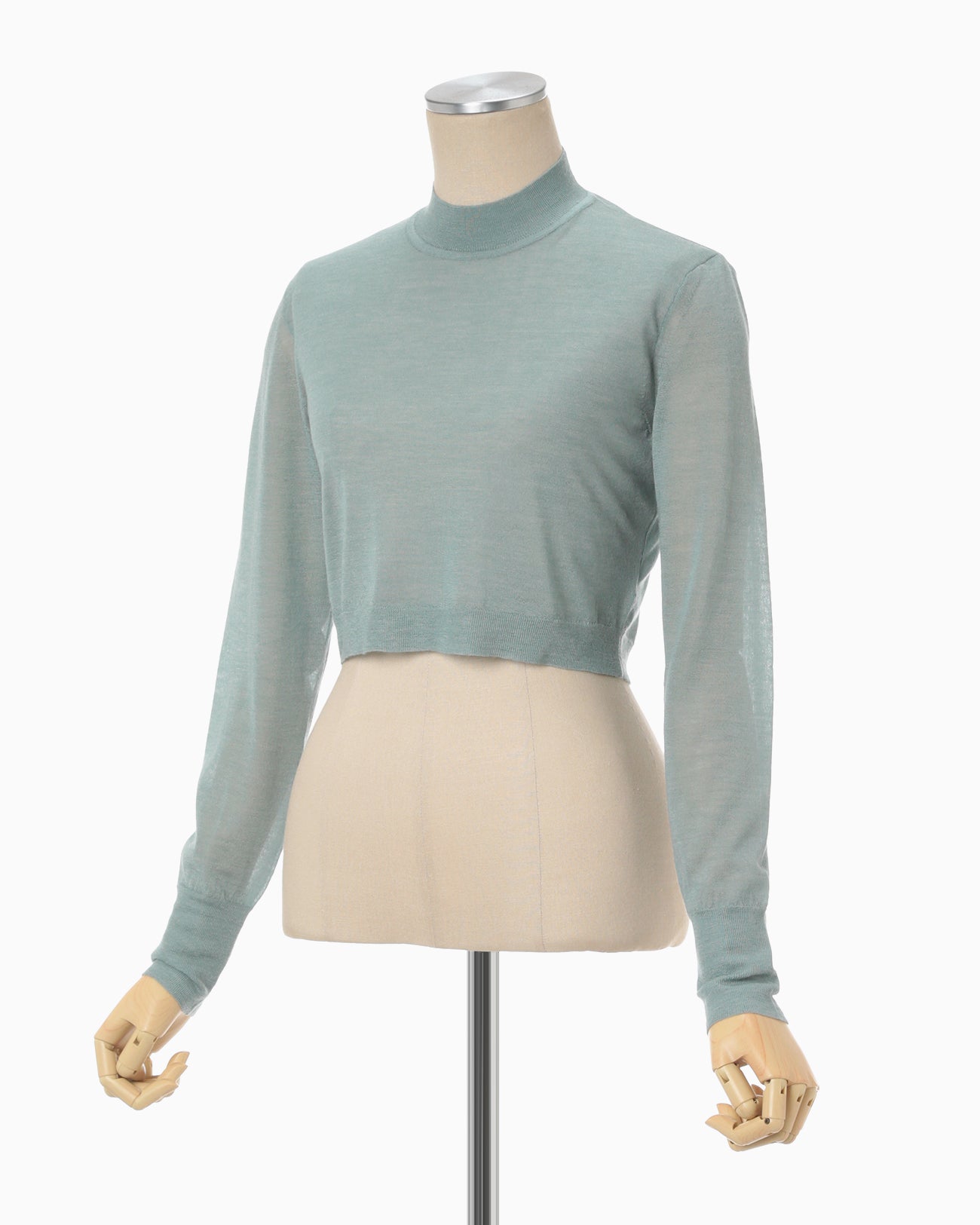 Silk Cashmere Knitted Top - mint green