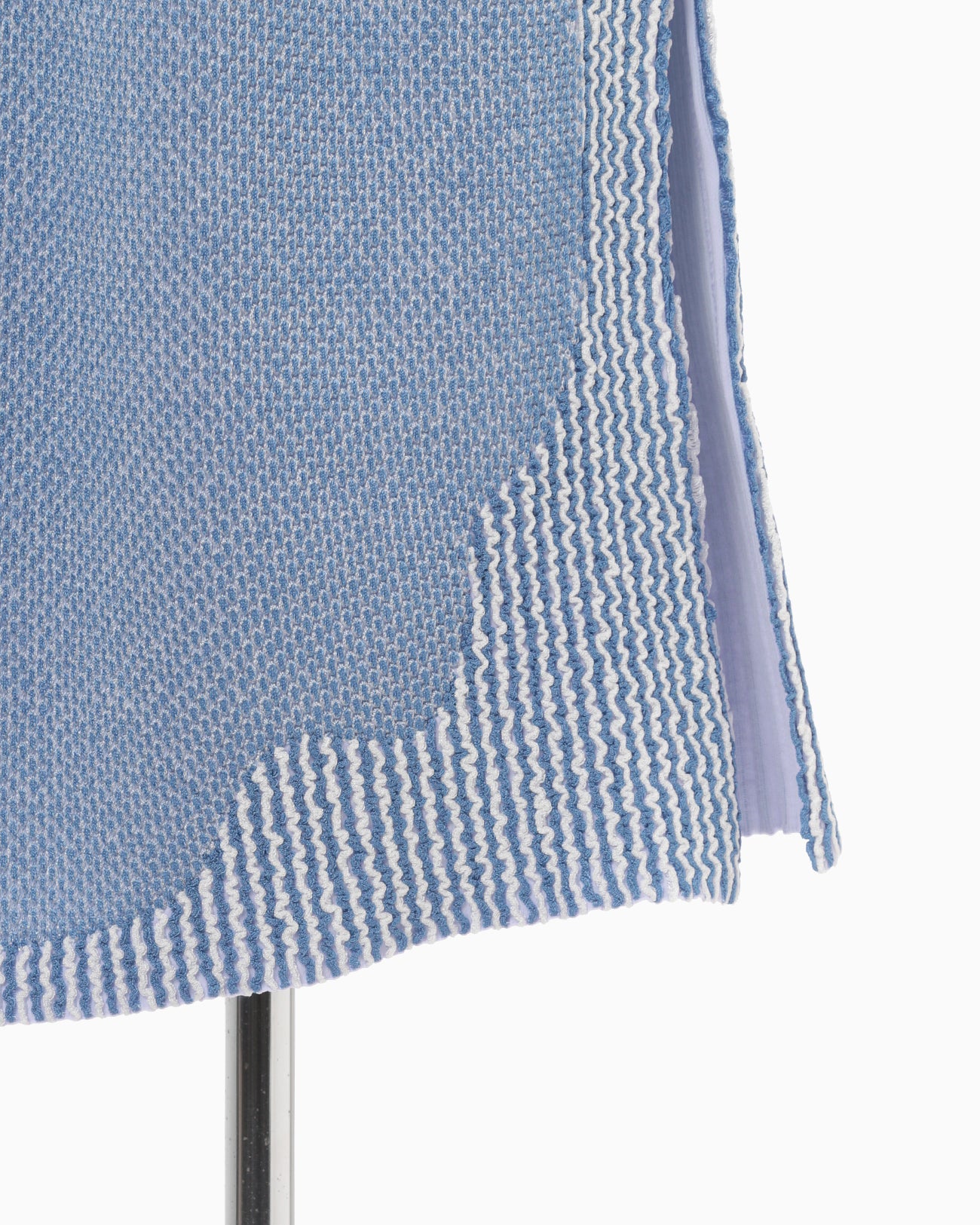 Spots Pattern Knitted Skirt - blue