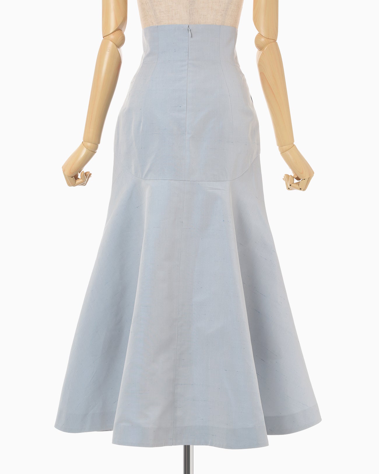 Cotton Silk Nep Mermaid Skirt - blue