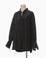 Basic Silk Multi-Buttoned Blouse - black