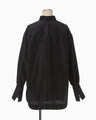 Basic Silk Multi-Buttoned Blouse - black