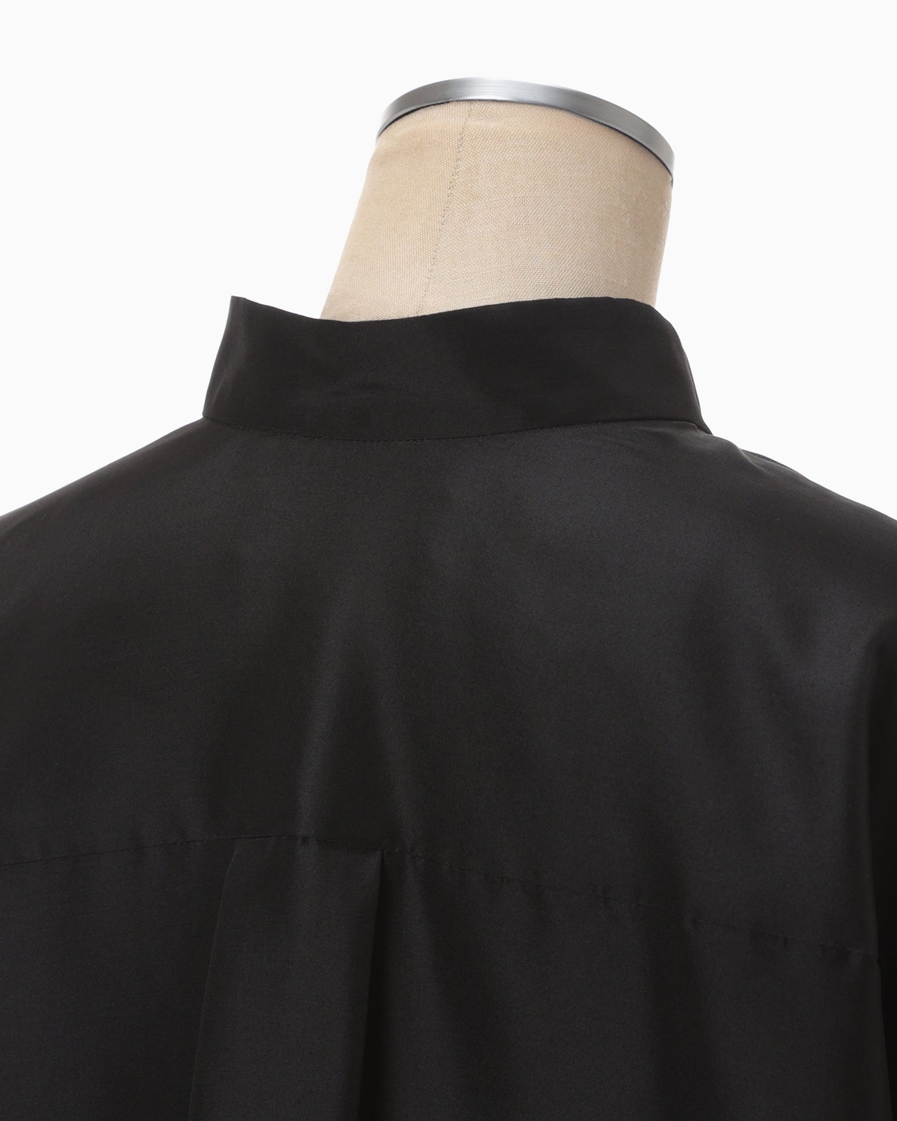 Basic Silk Multi-Buttoned Blouse - black