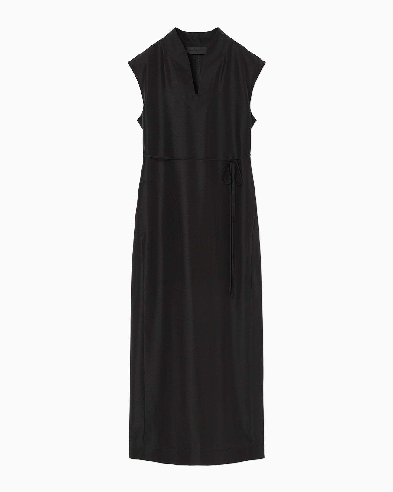 ワンピース Mame Kurogouchi Sleeveless Black Dress Basic Silk Sleeveless Dress - black - Mame Kurogouchi