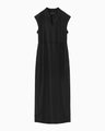 Basic Silk Sleeveless Dress - black
