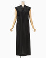 Basic Silk Sleeveless Dress - black