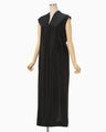 Basic Silk Sleeveless Dress - black