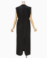 Basic Silk Sleeveless Dress - black