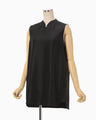 Basic Silk Sleeveless Top - black