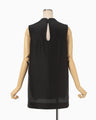 Basic Silk Sleeveless Top - black