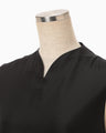 Basic Silk Sleeveless Top - black