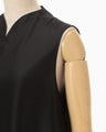 Basic Silk Sleeveless Top - black