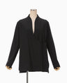 Basic Wool Double-Breasted Lightweight Jacket - black