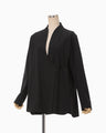 Basic Wool Double-Breasted Lightweight Jacket - black
