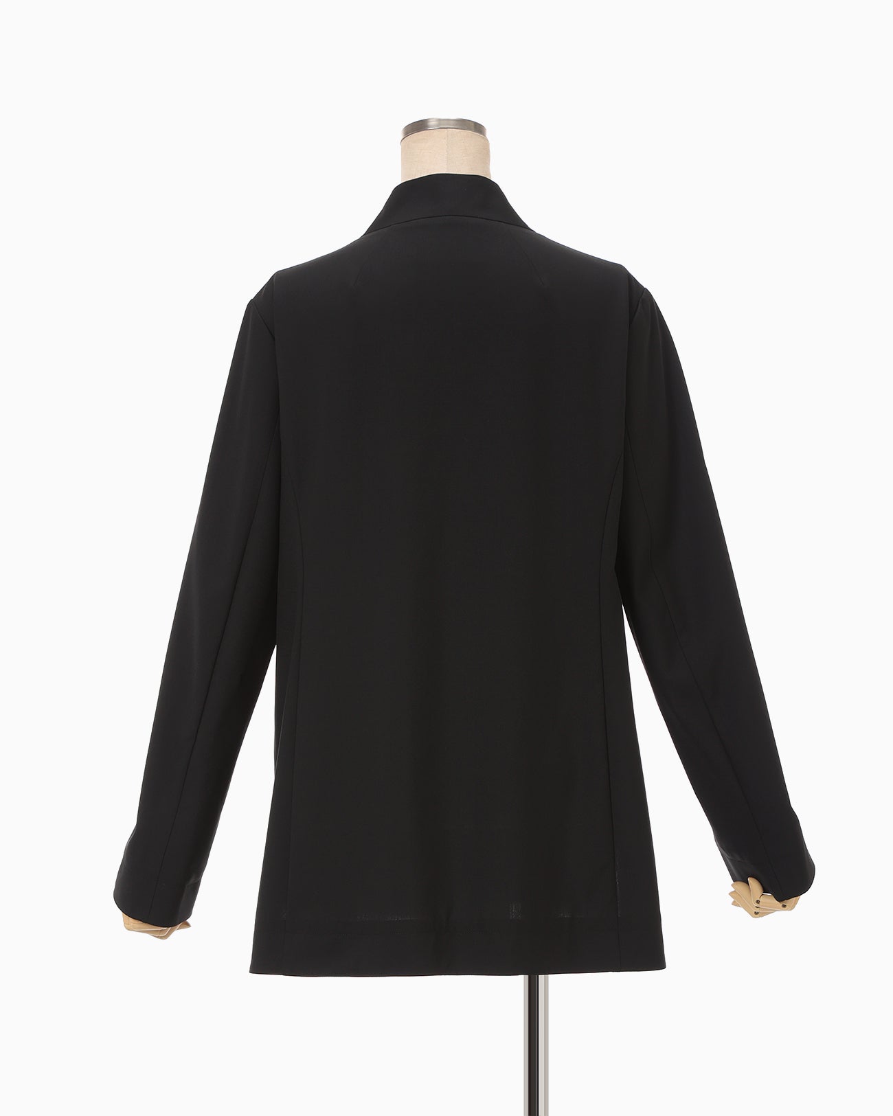 Basic Wool Double-Breasted Lightweight Jacket - black - Mame