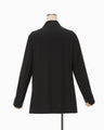 Basic Wool Double-Breasted Lightweight Jacket - black