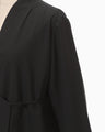 Basic Wool Double-Breasted Lightweight Jacket - black