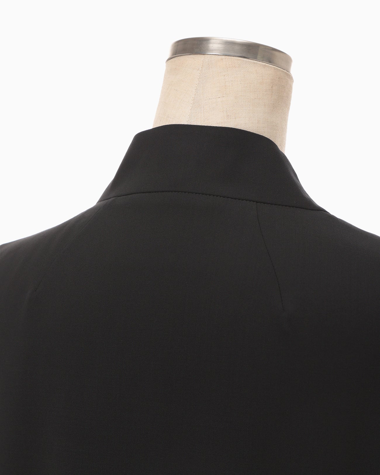 Basic Wool Double-Breasted Lightweight Jacket - black - Mame