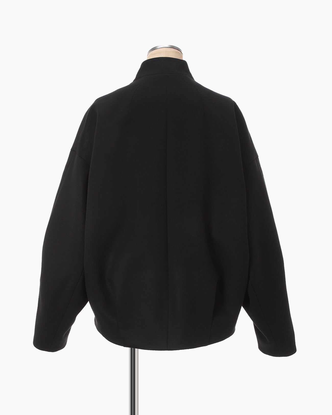 Wool Short Length Coat - black - Mame Kurogouchi