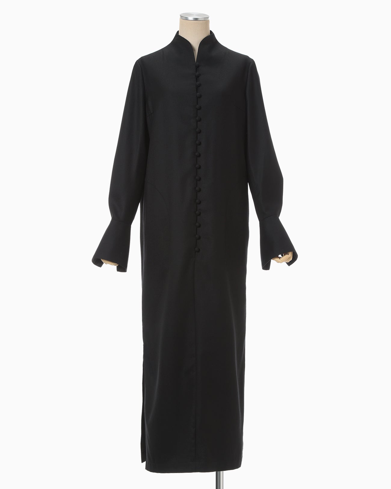 Wool I-Line Dress - black - Mame Kurogouchi