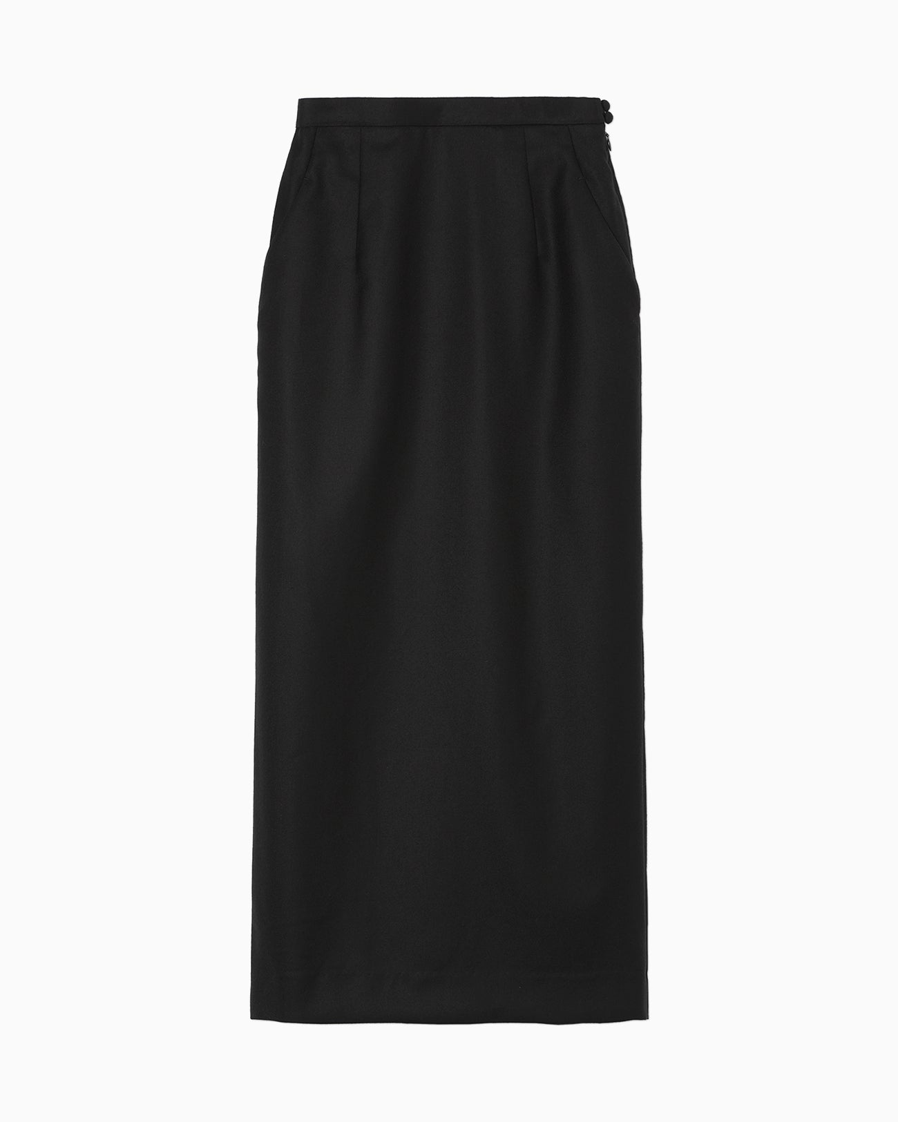 Wool I-Line Skirt - black - Mame Kurogouchi
