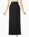 Wool I-Line Skirt - black