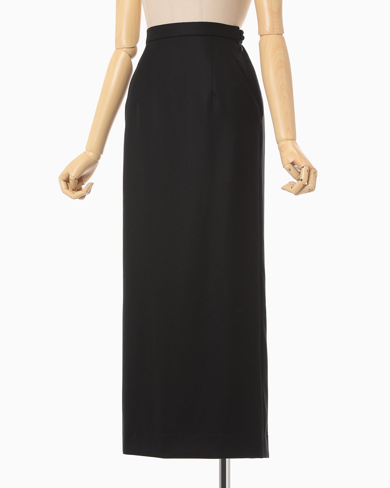 Wool I-Line Skirt - black - Mame Kurogouchi