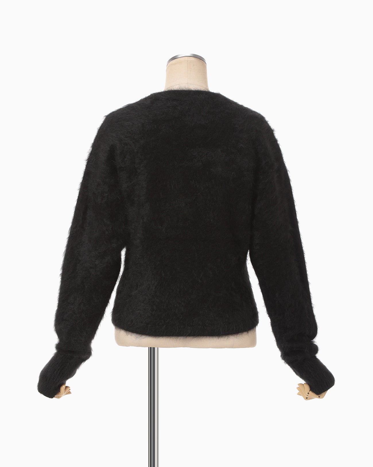 Cashmere Fur Knitted Cardigan - black - Mame Kurogouchi