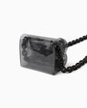 Transparent Sculptural Micro Chain Bag - black