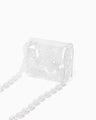 Transparent Sculptural Micro Chain Bag - clear