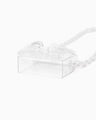 Transparent Sculptural Micro Chain Bag - clear