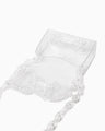 Transparent Sculptural Micro Chain Bag - clear