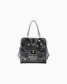 Transparent Sculptural Handbag - black