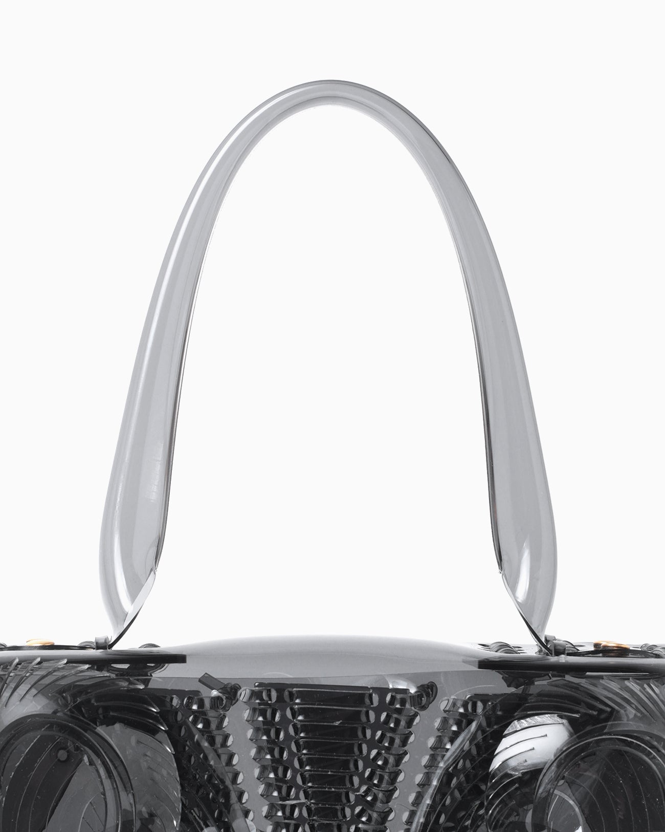 Transparent Sculptural Handbag - black