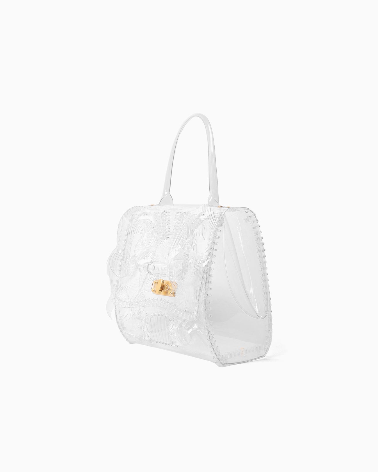 Transparent Sculptural Handbag - clear