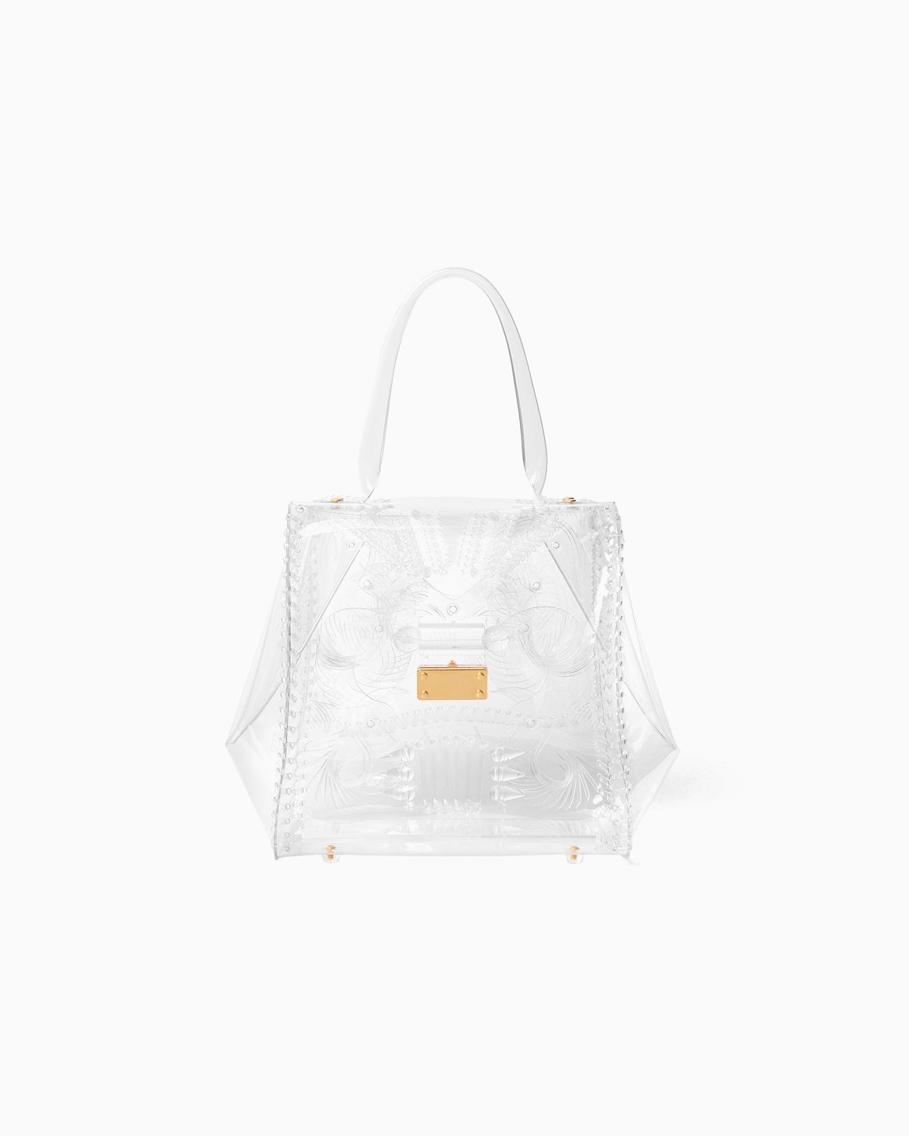 Transparent Sculptural Handbag - clear