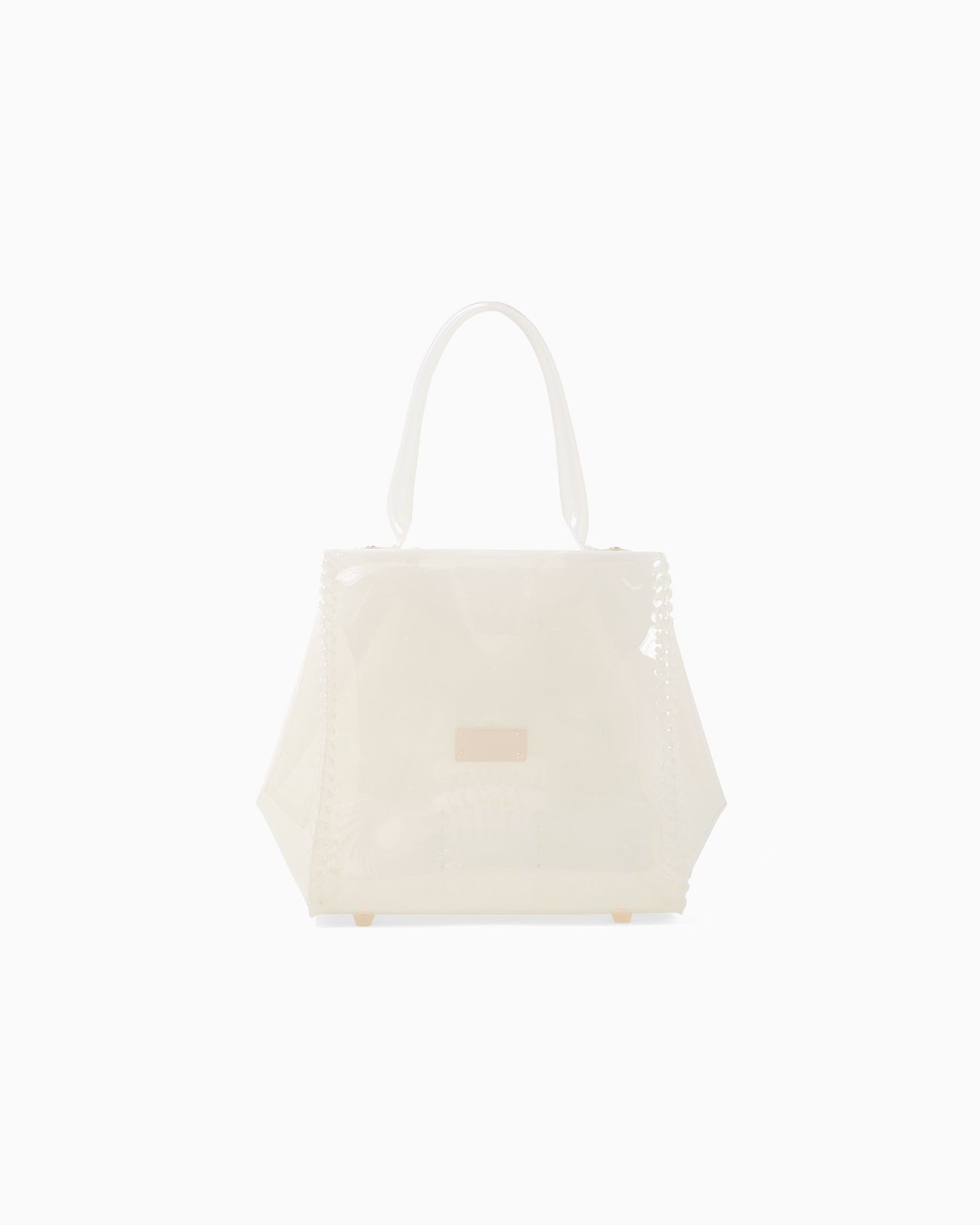 Transparent Sculptural Handbag - white