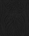 Cording Embroidery Round Tote Bag - black