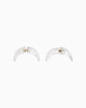 Glass Demi Lunar Earrings - clear