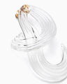 Glass Swirl Earrings - clear