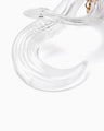 Glass Swirl Earrings - clear