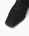 Lace Up Suede Boots - black