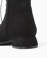 Lace Up Suede Boots - black
