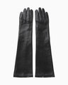 Leather Long Dress Gloves - black