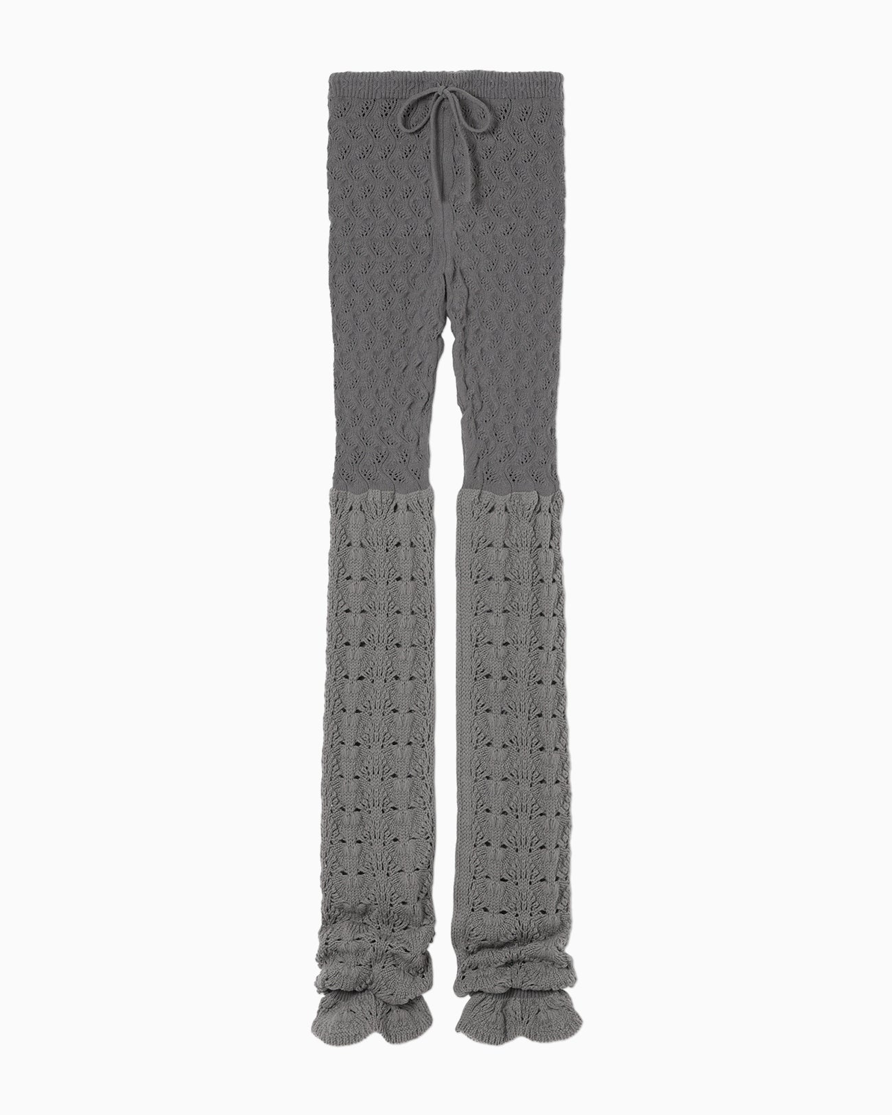 wetblog.org-kw012 Openwork Pattern Knitted Loose Leggings - grey - Mame Kurogouchi