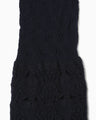 Openwork Pattern Knitted Loose Leggings - navy