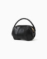 Synthetic Leather Boston Bag - black