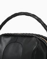 Synthetic Leather Boston Bag - black