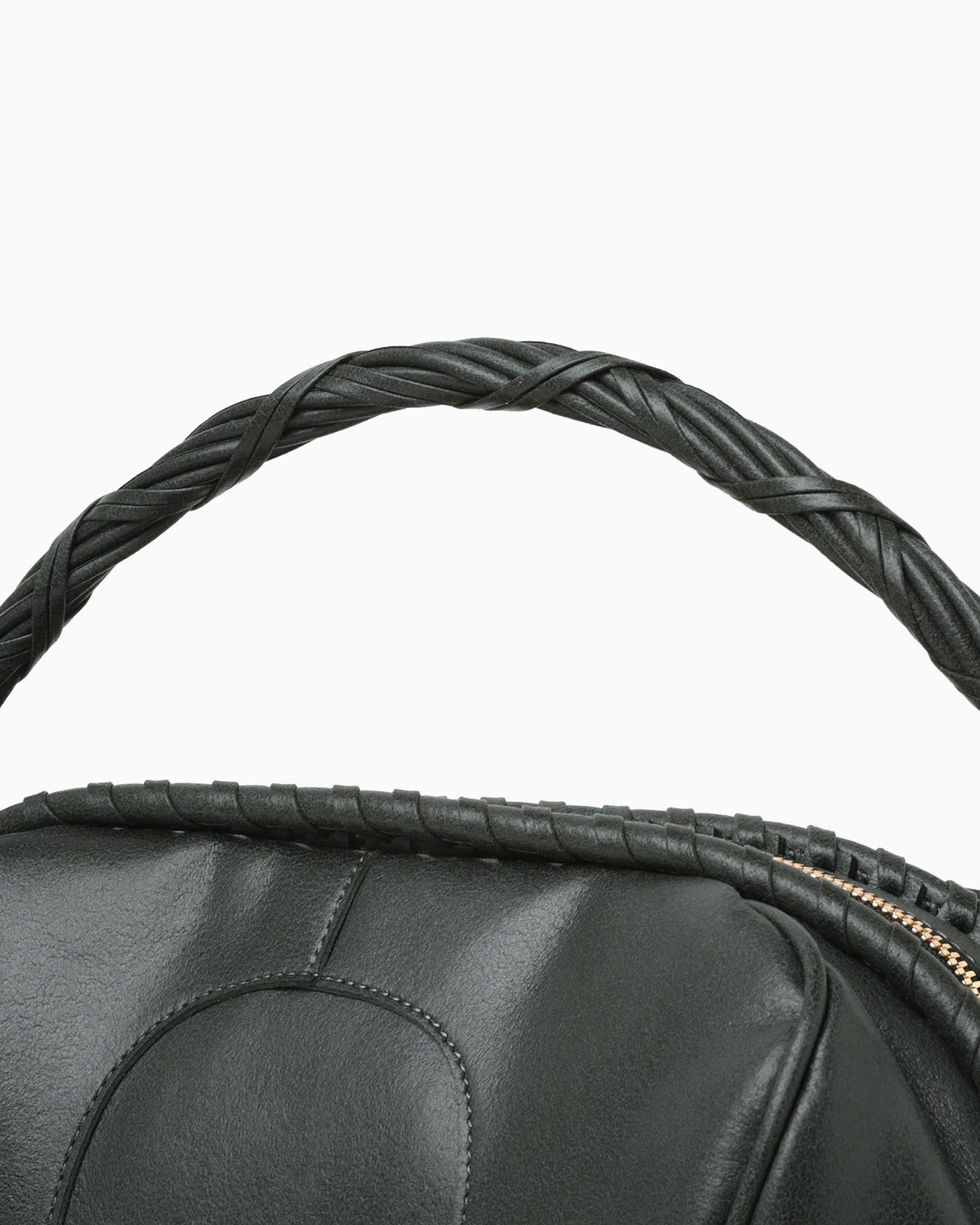 Synthetic Leather Boston Bag - green