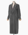 Beaver Finished Alpaca Wool Chester Coat - grey